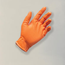 Carica l'immagine nel visualizzatore di Gallery, Guanti In Nitrile Senza Polvere Full Grip N85 Arancione – gr. 8,4 Ultra resistente Conf. 50 pezzi