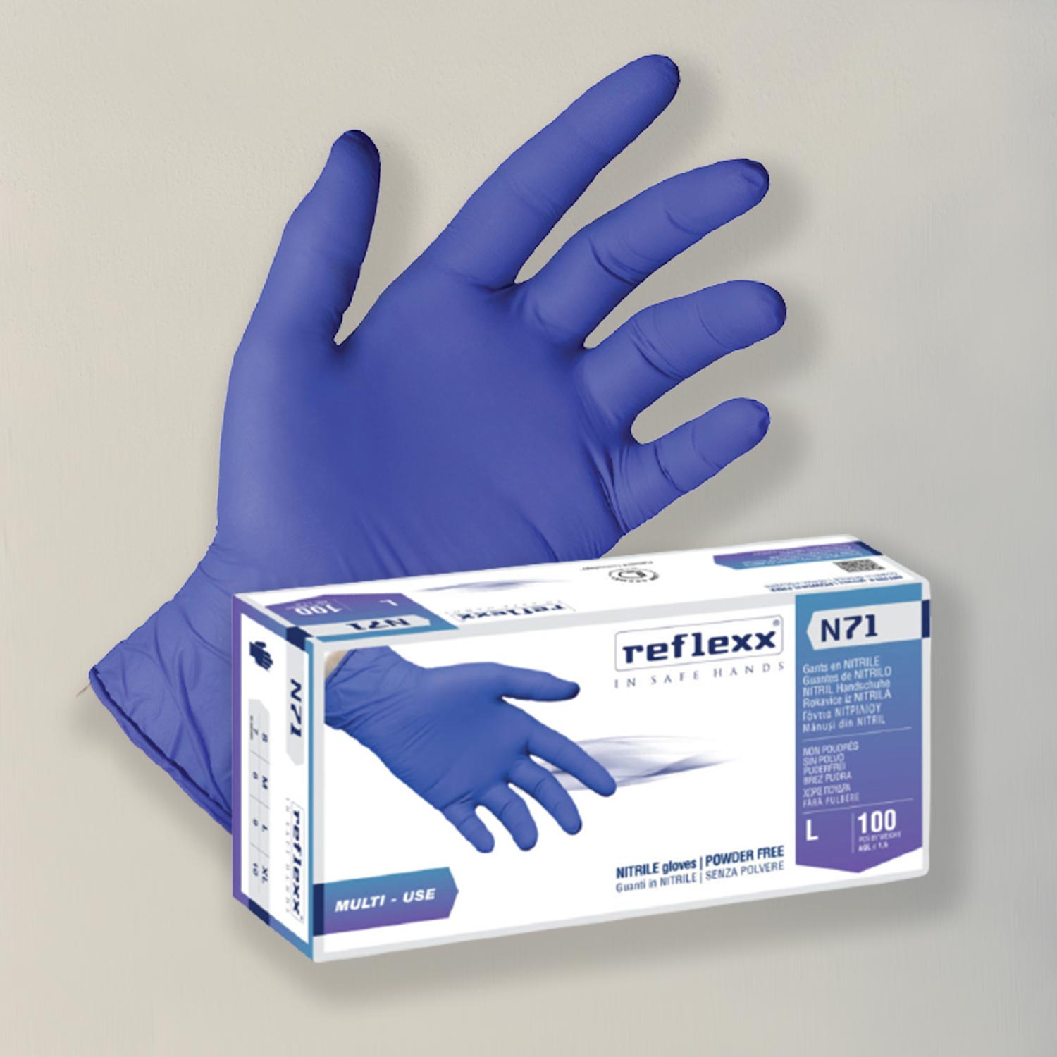 Guanti in nitrile - blu - monouso - 3,5g - Taglia XL - conf. 1000 pz Guanti in nitrile - blu - monouso - 3,5g - Taglia XL - conf. 1000 pz